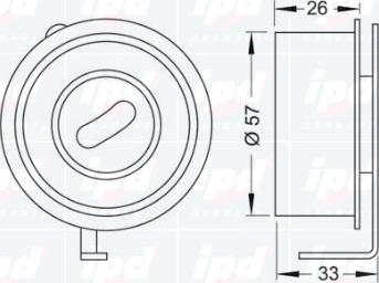 IPD 14-0964 - Tensioner Pulley, timing belt autospares.lv