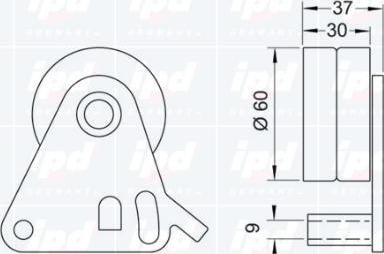 IPD 14-0965 - Tensioner Pulley, timing belt autospares.lv