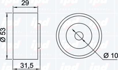 IPD 14-0939 - Deflection / Guide Pulley, timing belt autospares.lv