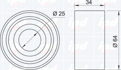 IPD 14-0925 - Tensioner Pulley, timing belt autospares.lv