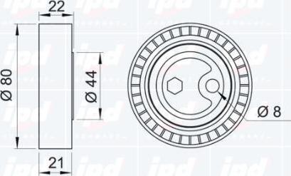 IPD 14-0482 - Pulley, v-ribbed belt autospares.lv