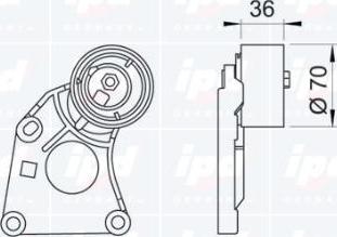 IPD 14-0544 - Tensioner Lever, timing belt autospares.lv