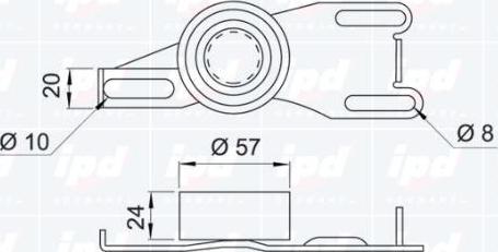 IPD 14-0505 - Tensioner Pulley, timing belt autospares.lv