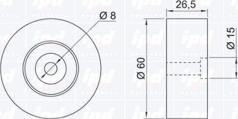 IPD 14-0584 - Pulley, v-ribbed belt autospares.lv