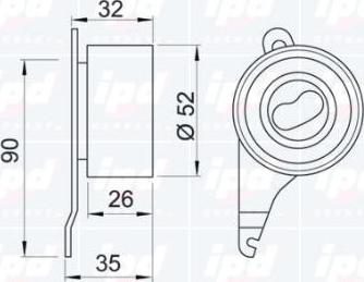 IPD 14-0570 - Tensioner Pulley, timing belt autospares.lv