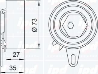 IPD 14-0116 - Tensioner Pulley, timing belt autospares.lv