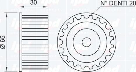 IPD 14-0135 - Tensioner Pulley, timing belt autospares.lv