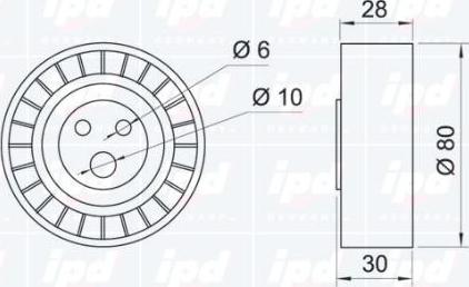 IPD 14-0869 - Pulley, v-ribbed belt autospares.lv