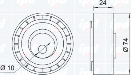 IPD 14-0881 - Tensioner Pulley, timing belt autospares.lv