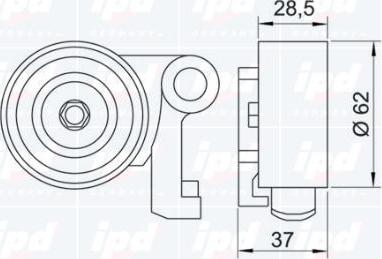 IPD 14-0957 - Tensioner Pulley, timing belt autospares.lv