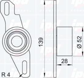 IPD 14-0230 - Tensioner Pulley, timing belt autospares.lv