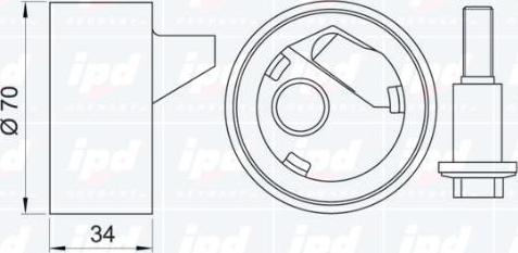 IPD 14-0220 - Tensioner Pulley, timing belt autospares.lv