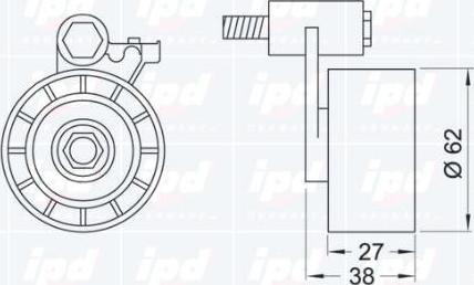 IPD 14-0797 - Tensioner Pulley, timing belt autospares.lv