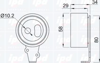 IPD 14-0744 - Tensioner Pulley, timing belt autospares.lv