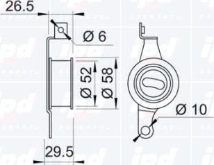 IPD 14-0787 - Tensioner Pulley, timing belt autospares.lv