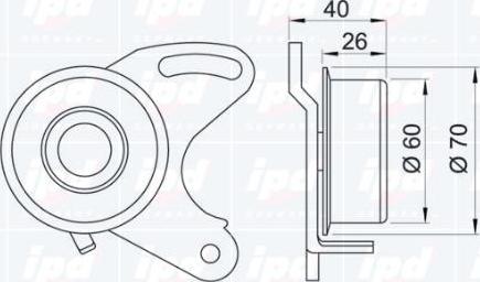 IPD 14-0726 - Tensioner Pulley, timing belt autospares.lv