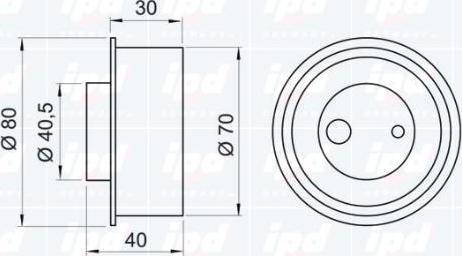 IPD 14-0722 - Tensioner Pulley, timing belt autospares.lv