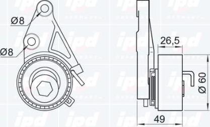 IPD 14-0770 - Tensioner Pulley, timing belt autospares.lv