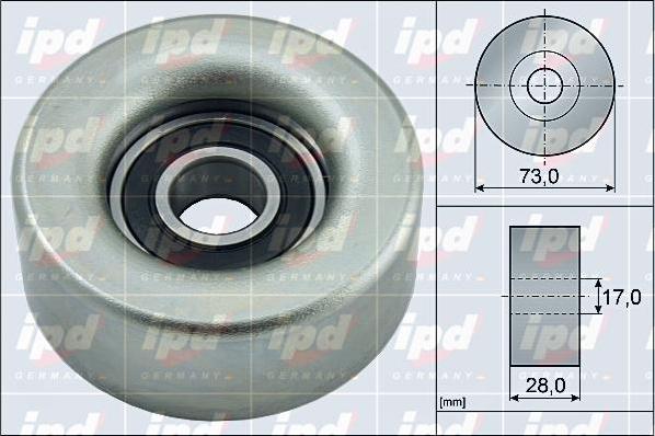 IPD 15-4054 - Pulley, v-ribbed belt autospares.lv