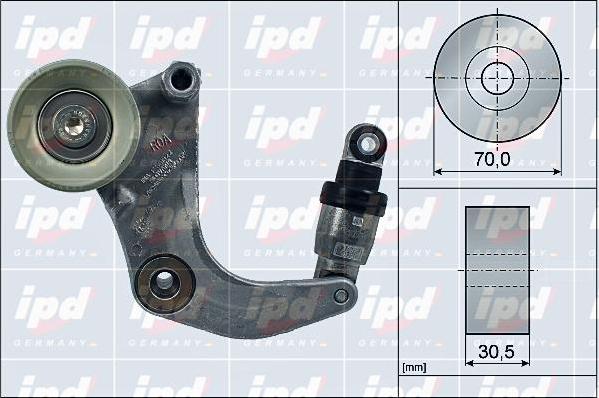 IPD 15-4012 - Belt Tensioner, v-ribbed belt autospares.lv