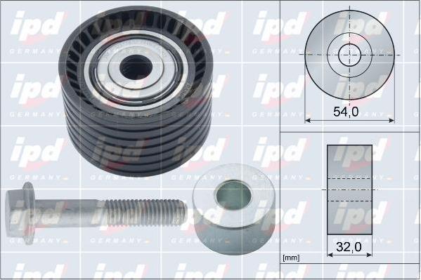 IPD 15-4107 - Deflection / Guide Pulley, timing belt autospares.lv