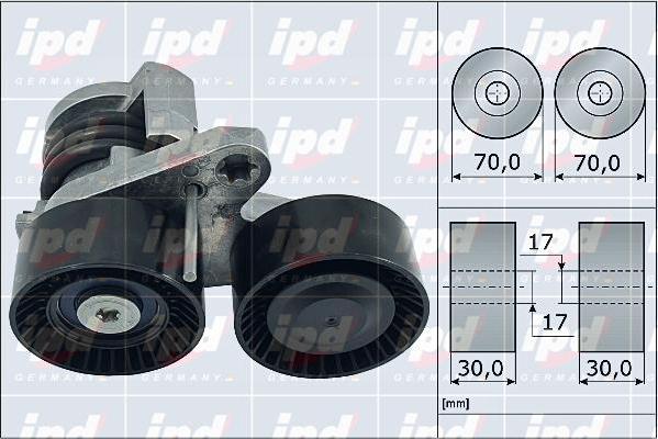 IPD 15-4129 - Belt Tensioner, v-ribbed belt autospares.lv