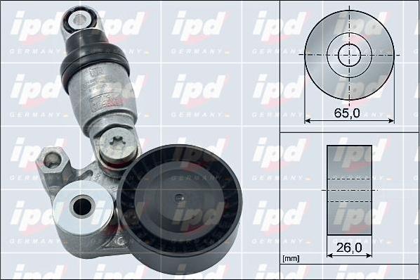 IPD 15-4126 - Belt Tensioner, v-ribbed belt autospares.lv