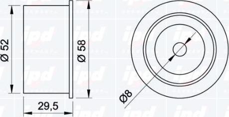IPD 15-0446 - Deflection / Guide Pulley, timing belt autospares.lv