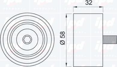 IPD 15-0540 - Deflection / Guide Pulley, timing belt autospares.lv