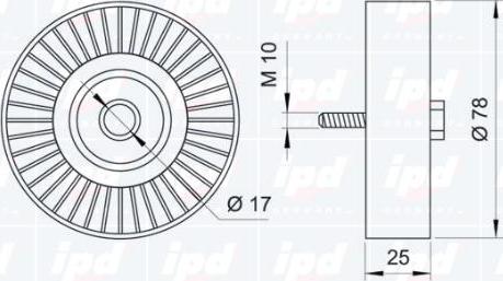 IPD 15-0649 - Pulley, v-ribbed belt autospares.lv