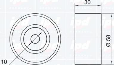 IPD 15-0646 - Deflection / Guide Pulley, timing belt autospares.lv