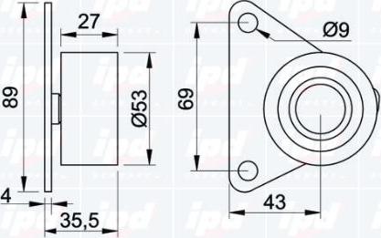 IPD 15-0613 - Deflection / Guide Pulley, timing belt autospares.lv