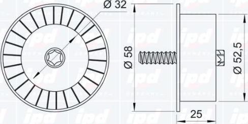 IPD 15-0044 - Deflection / Guide Pulley, timing belt autospares.lv