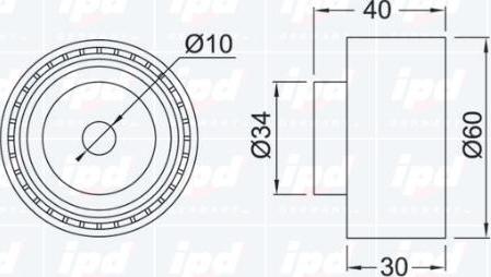 IPD 15-0150 - Deflection / Guide Pulley, timing belt autospares.lv