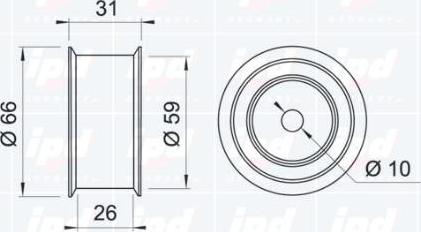 IPD 15-0120 - Deflection / Guide Pulley, timing belt autospares.lv