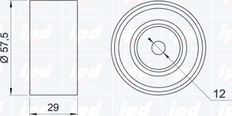IPD 15-0802 - Deflection / Guide Pulley, timing belt autospares.lv