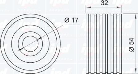 IPD 15-0871 - Deflection / Guide Pulley, timing belt autospares.lv