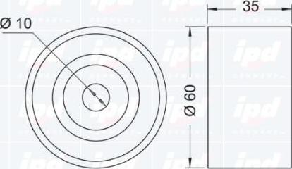 IPD 15-0221 - Deflection / Guide Pulley, timing belt autospares.lv