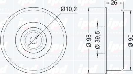 IPD 15-0757 - Pulley, v-ribbed belt autospares.lv