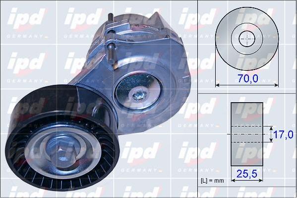 IPD 15-3958 - Belt Tensioner, v-ribbed belt autospares.lv