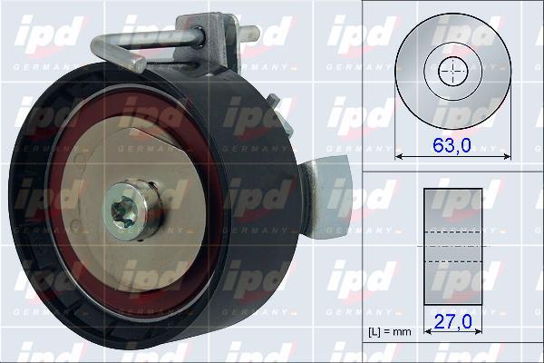 IPD 15-3902 - Tensioner Pulley, timing belt autospares.lv