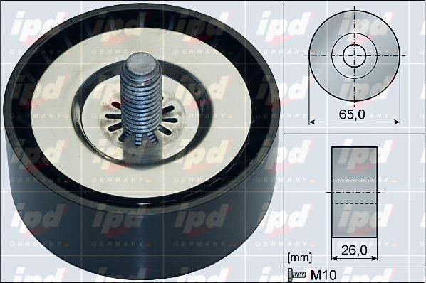 IPD 15-3934 - Pulley, v-ribbed belt autospares.lv