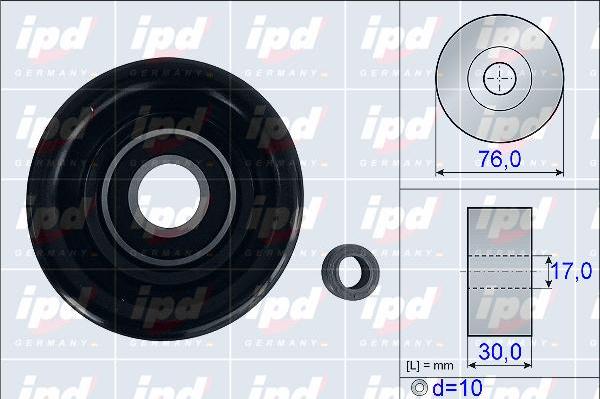 IPD 15-3928 - Pulley, v-ribbed belt autospares.lv