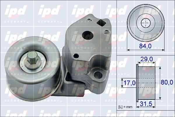 IPD 15-3972 - Belt Tensioner, v-ribbed belt autospares.lv