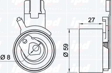 IPD 15-3081 - Tensioner Pulley, timing belt autospares.lv