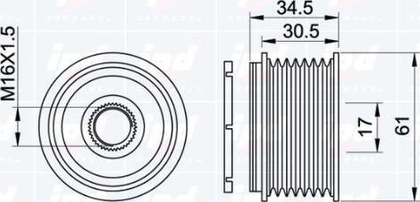 IPD 15-3190 - Pulley, alternator, freewheel clutch autospares.lv