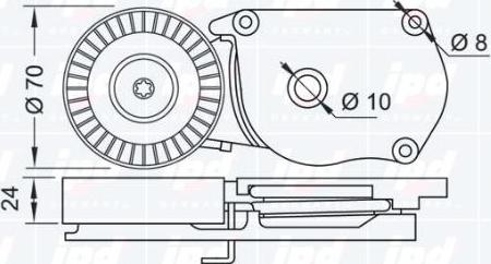 IPD 15-3160 - Belt Tensioner, v-ribbed belt autospares.lv