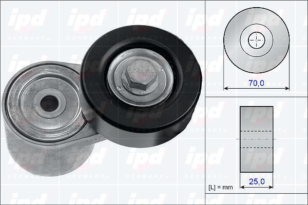 IPD 15-3845 - Belt Tensioner, v-ribbed belt autospares.lv