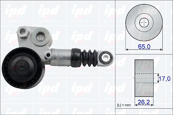 IPD 15-3841 - Belt Tensioner, v-ribbed belt autospares.lv