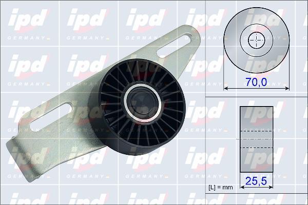 IPD 15-3857 - Pulley, v-ribbed belt autospares.lv